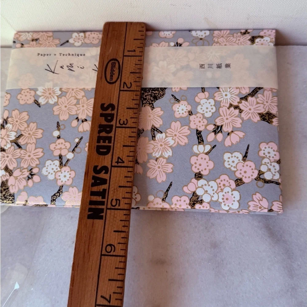 Japanese  notebook or journal featuring a cherry blossom (Sakura) pattern